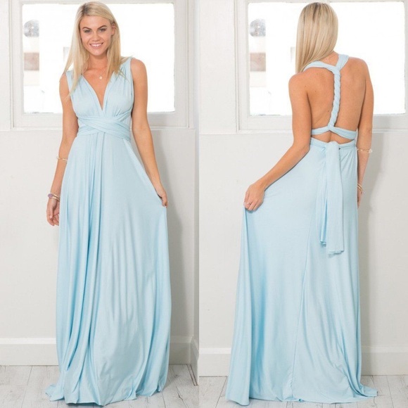 Light Blue Lioness Multi-way Long Dress - Picture 2 of 4